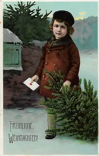 AK Fröhliche Weihnachten! ca. 1914, Postkarte, Weihnachten, gebraucht, gut