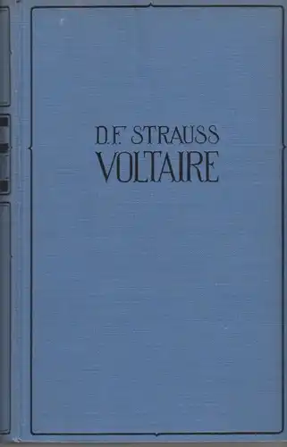 Buch: Voltaire - Sechs Vorträge. Strauß, David Friedrich, ca. 1950, Kröner