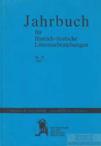 Buch: Jahrbuch für finnisch-deutsche Literaturbeziehungen Nr. 25 / 1993, Fromm