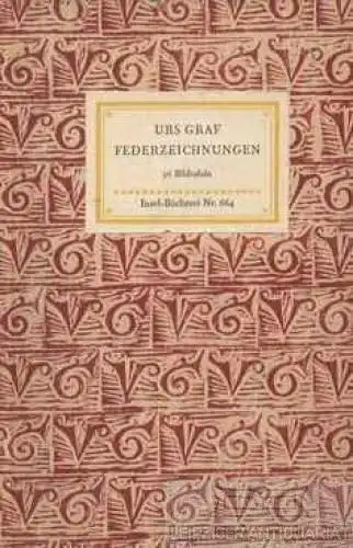 Insel-Bücherei 664, Federzeichnungen, Graf, Urs. 1960, Insel-Verlag