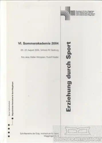 Buch: Erziehung durch Sport, Jeisy, Eric und Mengisen, Walter u.a. 2004