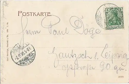 AK Unterwirbach b. Blankenburg i. Thür. Gasthaus zum Eisenberg. ca... Postkarte