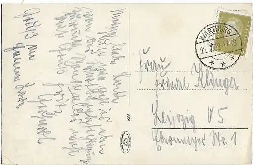 AK Eisenach. Wartburg-Burgfried. ca. 1932, Postkarte. Ca. 1932, gebraucht, gut