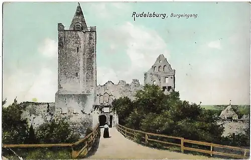 AK Rudelsburg. Burgeingang. ca. 1913, Postkarte. Ca. 1913, Verlag Ottmar Zieher