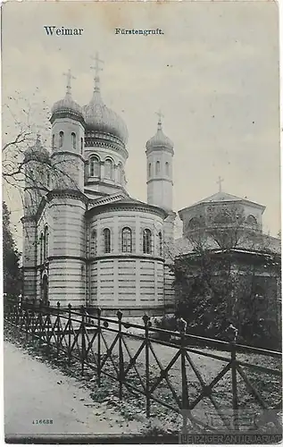 AK Weimar. Fürstengruft. ca. 1912, Postkarte. Ca. 1912, ohne Verlag