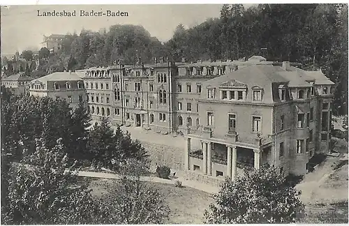 AK Landesbad. Baden-Baden. ca. 1914, Postkarte. Serien-Nr, ca. 1914