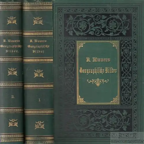 Buch: Geographische Bilder, Maurer, A. 2 Bände, 1892, Schulbuchhandlung Greßler