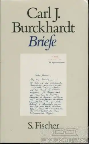 Buch: Briefe, Burckhardt, Carl J. 1986, S.Fischer Verlag, 1908 - 1974