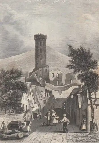Eppstein. aus Meyers Universum, Stahlstich. Kunstgrafik, 1850, gebraucht, gut