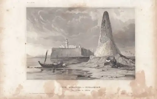 Die Schaedel-Pyramide bei Tebah in Africa. aus Meyers Universum, Stahlsti 266206