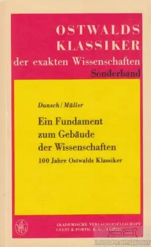 Buch: Ein Fundament zum Gebäude der Wissenschaften, Dunsch. 1989, gebraucht, gut