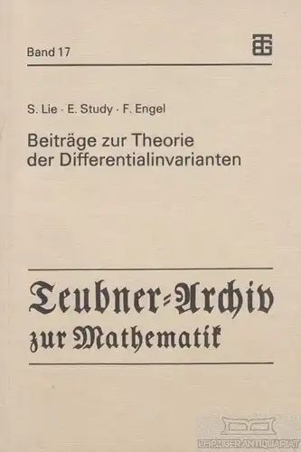Buch: Beiträge zur Theorie der Differentialinvarianten, Lie. 1993