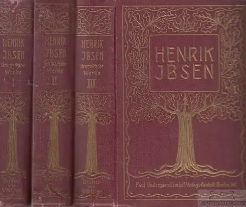 Buch: Dramatische Werke. Erster bis Dritter Band, Ibsen, Henrik. 3 Bände