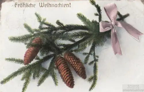 Weihnachtskarte - Fröhliche Weihnachten!, Postkarte. Weihnachtskarte, 1911