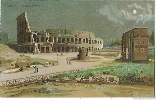 AK Roma. Colosseo ca. 1908, Postkarte. Ca. 1908, gebraucht, gut