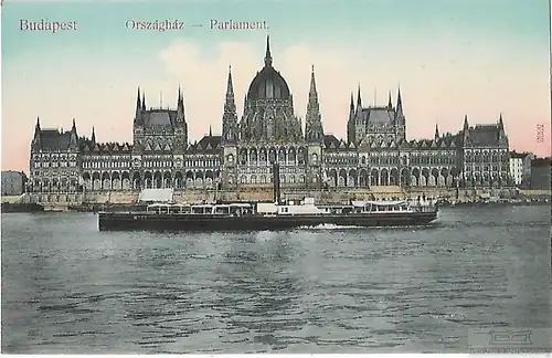 AK Budapest. Parlament. Burg. ca. 1908, Postkarte. Ca. 1908, Verlag Taussig A