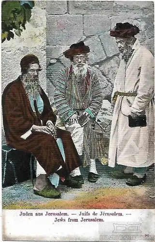 AK Juden aus Jerusalem. ca. 1918, Postkarte. Serien Nr, ca. 1918, gebraucht, gut