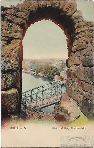 AK Halle a. S. Blick v.d. Burg Giebichenstein. ca. 1903, Postkarte. Ca. 1903