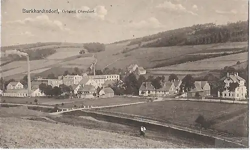 AK Burkhardtsdorf. Ortsteil Oberdorf. ca. 1906, Postkarte. Serien-Nr, ca. 1906