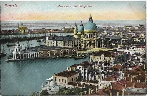 AK Venezia. Panorama dal Campanile. ca. 1908, Postkarte. Ca. 1908