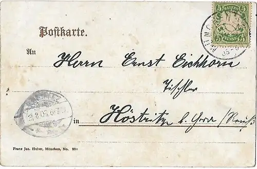 AK München, von Haidhausen gesehen. Kgl. Hofbräukeller im... Postkarte. Ca. 1905