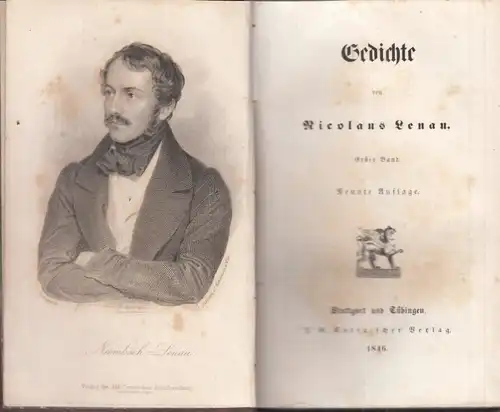 Buch: Gedichte, Lenau, Nikolaus. 2 Bände, 1846, J. G. Cotta´scher Verlag