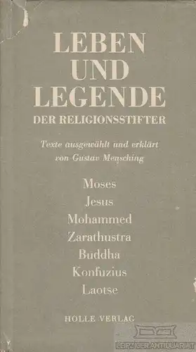 Buch: Leben und Legende der Religionsstifter, Mensching, Gustav, Holle Verlag