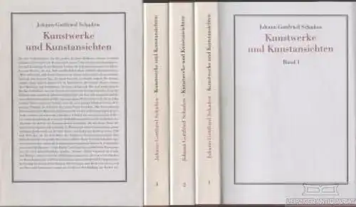 Buch: Kunstwerke und Kunstansichten, Schadow, Johann Gottfried. 3 Bände, 1987