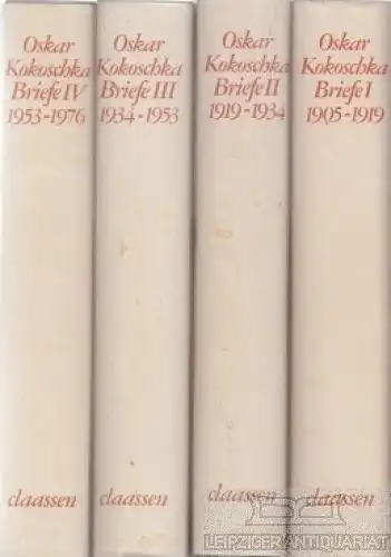 Buch: Briefe I - IV, Kokoschka, Olda / Spielmann, Heinz. 4 Bände, 1984 ff