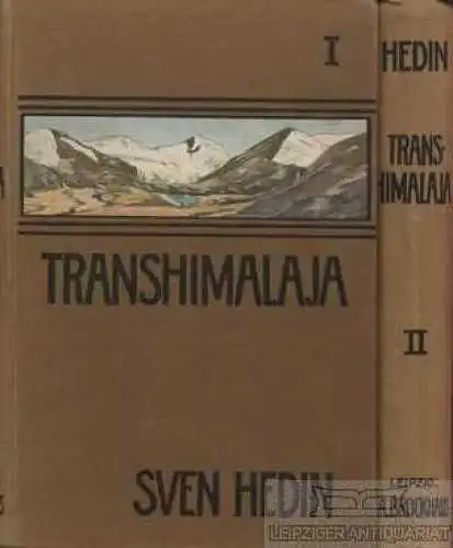 Buch: Transhimalaja, Hedin, Sven. 2 Bände, 1909, Verlag F.A. Brockhaus