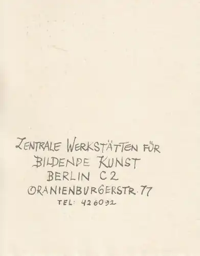 Radierung: Neujahrsgratulation, Sandberg, Herbert. Kunstgrafik, 1964