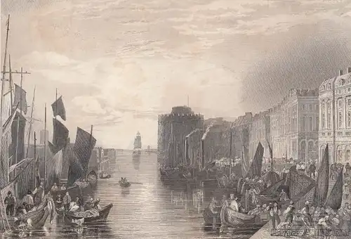 Havre. aus Meyers Universum, Stahlstich. Kunstgrafik, 1850, gebraucht, gu 265651