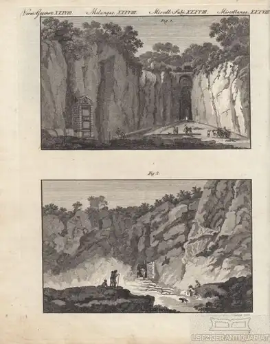 Verm. Gegenst. Tafel XXXVIII. Grotten. Neapel, Kupferstich, Bertuch. Kunstgrafik