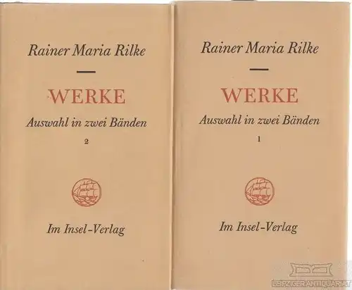 Buch: Werke, Rilke, Rainer Maria. 2 Bände, 1957, Insel Verlag