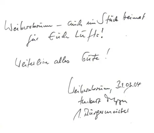 Buch: Weibersbrunn in Wort und Bild, Welsch, Renate. 1995, gebraucht, gut