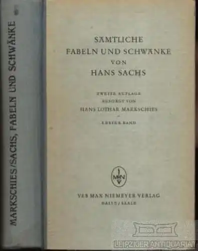 Buch: Sämtliche Fabeln und Schwänke von Hans Sachs, Markschies, Hans Lothar