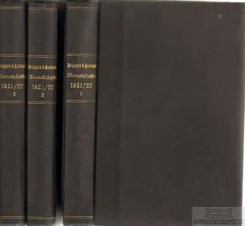 Velhagen & Klasings Monatshefte, 36. Jahrgang, September 1921, 1. Heft... Höcker