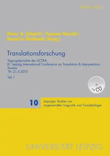 Buch: Translationsforschung, Schmitt, Peter A. (Hrsg.), 2011, Peter Lang Verlag