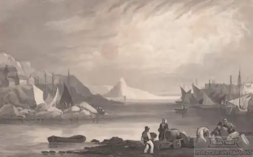 Mountsbay. aus Meyers Universum, Stahlstich. Kunstgrafik, 1850, gebraucht, gut