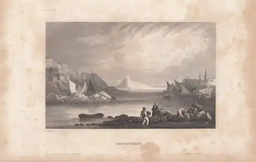 Mountsbay. aus Meyers Universum, Stahlstich. Kunstgrafik, 1850, gebraucht, gut