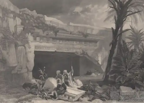 Die Gräber der Könige bey Jerusalem. aus Meyers Universum, Stahlstich. 1850