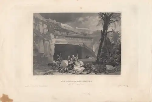 Die Gräber der Könige bey Jerusalem. aus Meyers Universum, Stahlstich. 1850