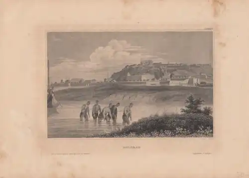 Belgrad. aus Meyers Universum, Stahlstich. Kunstgrafik, 1850, gebraucht, gut