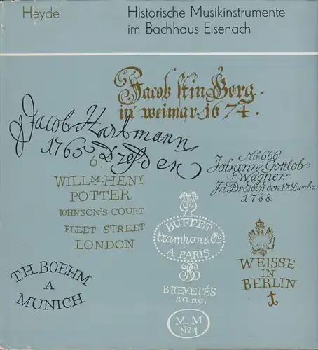 Buch: Historische Musikinstrumente..., Heyde, Herbert, 1976, Bachhaus Eisenach