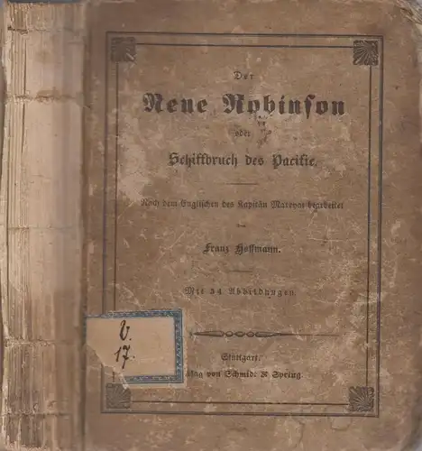 Buch: Der neue Robinson. Marryat, Frederick, 1843, Schmidt & Spring, akzeptabel