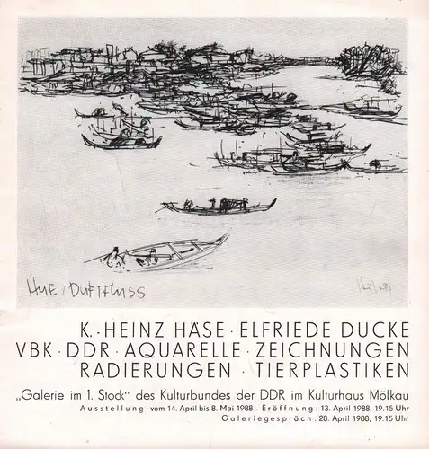 Heft: K.-Heinz Häse, Elfriede Ducke,  Kulturbund der DDR (Hrsg.), 1988, Mölkau