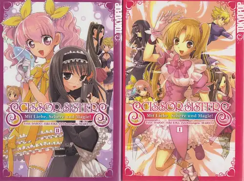 2 Mangas: Scissor Sisters Nr. 1+2. Daigo / Eiki Eiki, 2014/15, Tokyopop Verlag