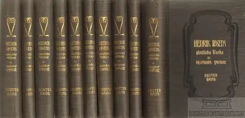 Buch: Sämtliche Werke in deutscher Sprache, Ibsen, Henrik. 10 Bände