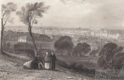Cambridge in England. aus Meyers Universum, Stahlstich. Kunstgrafik, 1850