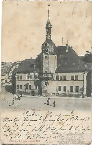 AK Apolda. Rathaus. ca. 1899, Postkarte. Serien Nr, ca. 1899, gebraucht, gut
